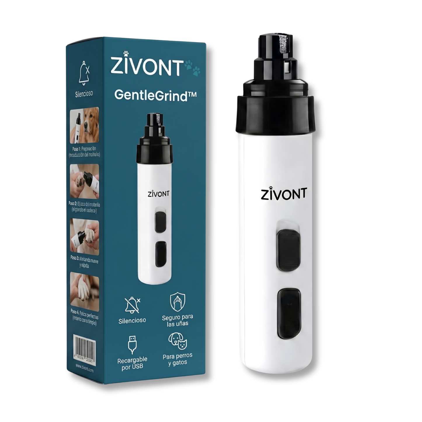 Zivont™ GentleGrind Limador Eléctrico para Mascotas